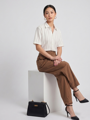 Women's Striped Shirt with Trousers