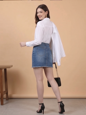Women's Long Sleeve Striped Shirt