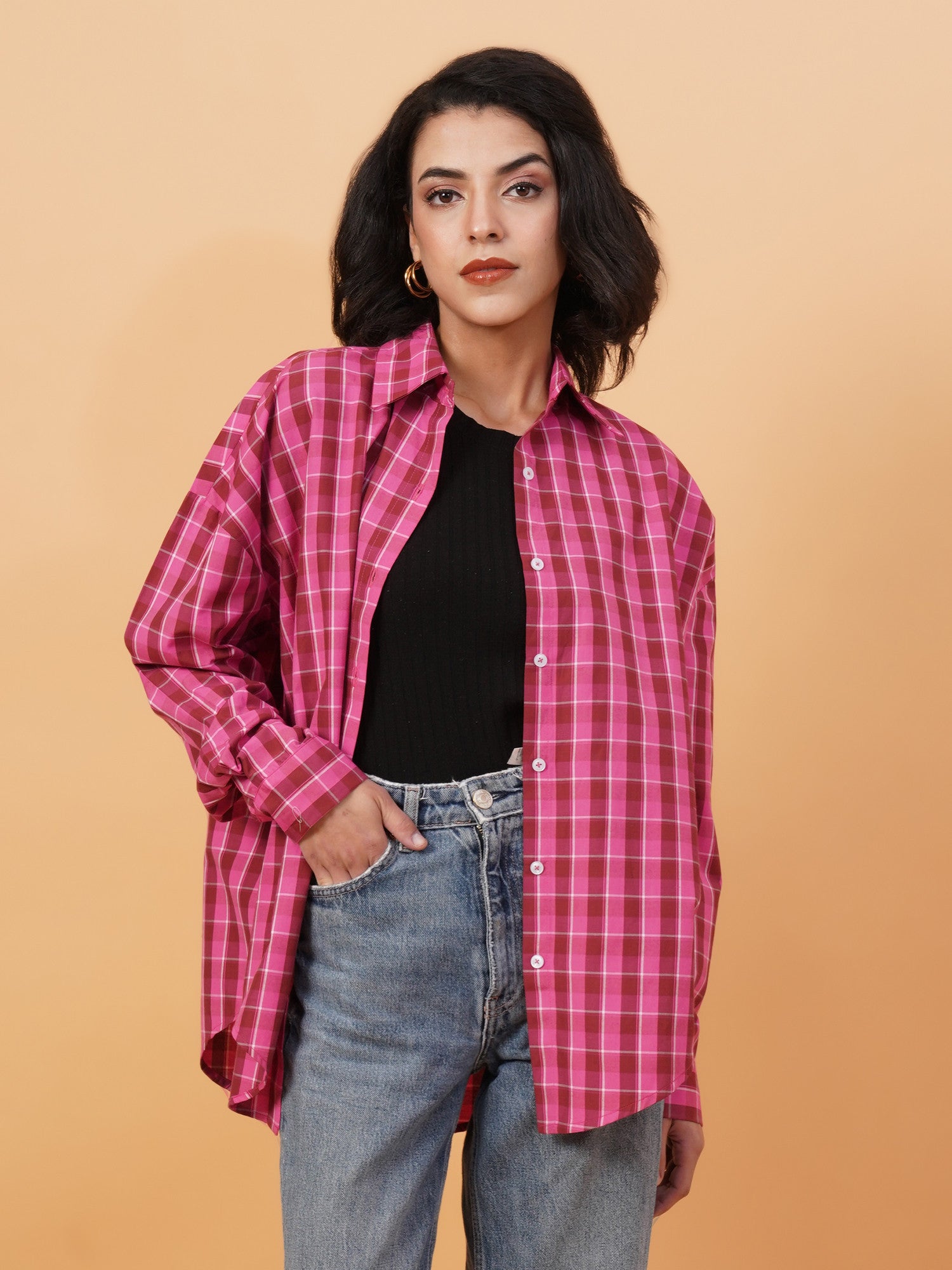KOTTY Women Checkered Casual Multicolor Shirt