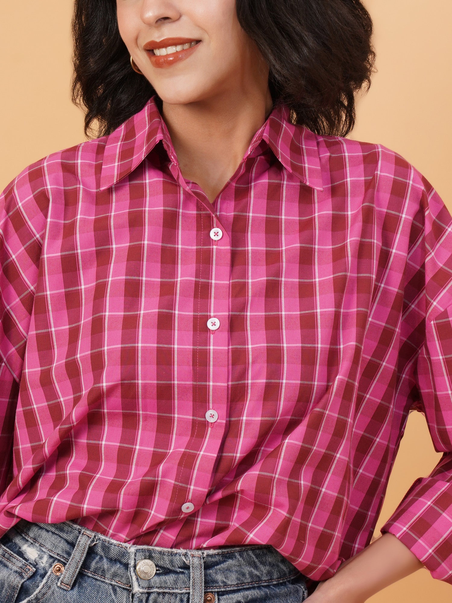 KOTTY Women Checkered Casual Multicolor Shirt