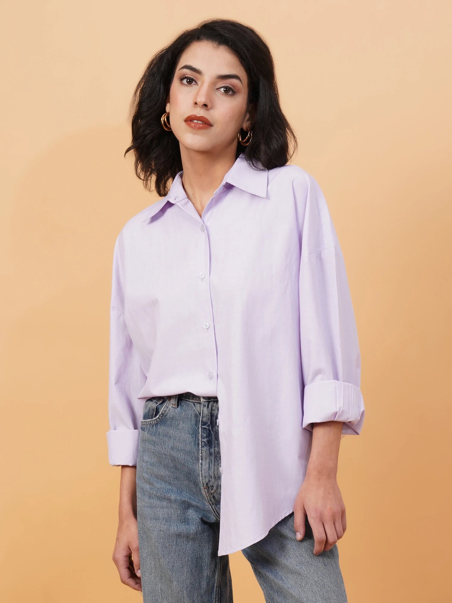 KOTTY Women Solid Casual Purple Shirt