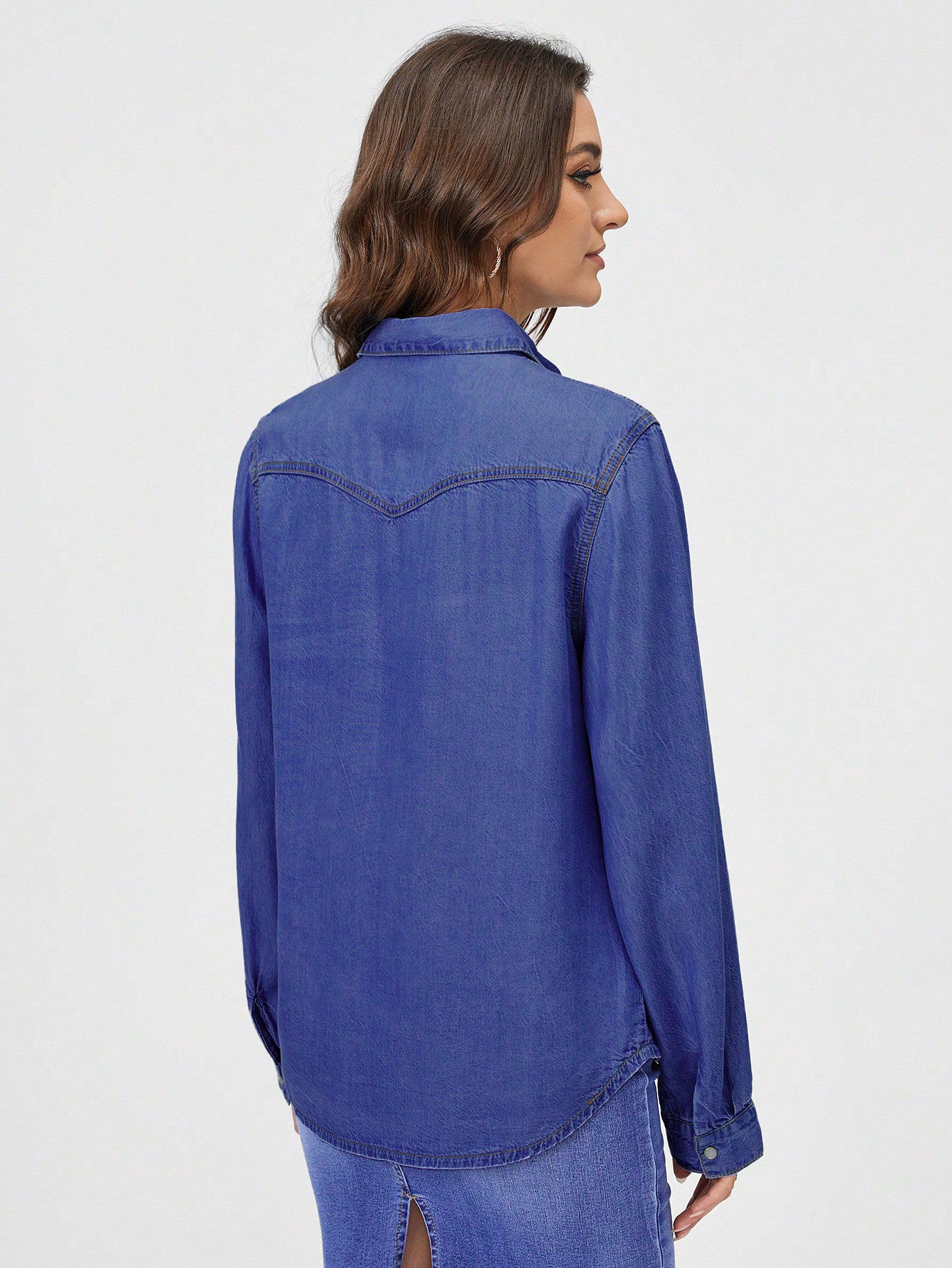 KOTTY Women Solid Casual Blue Shirt