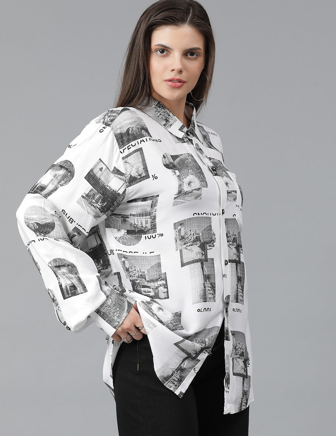 KOTTY Women Printed Casual Multicolor Shirt