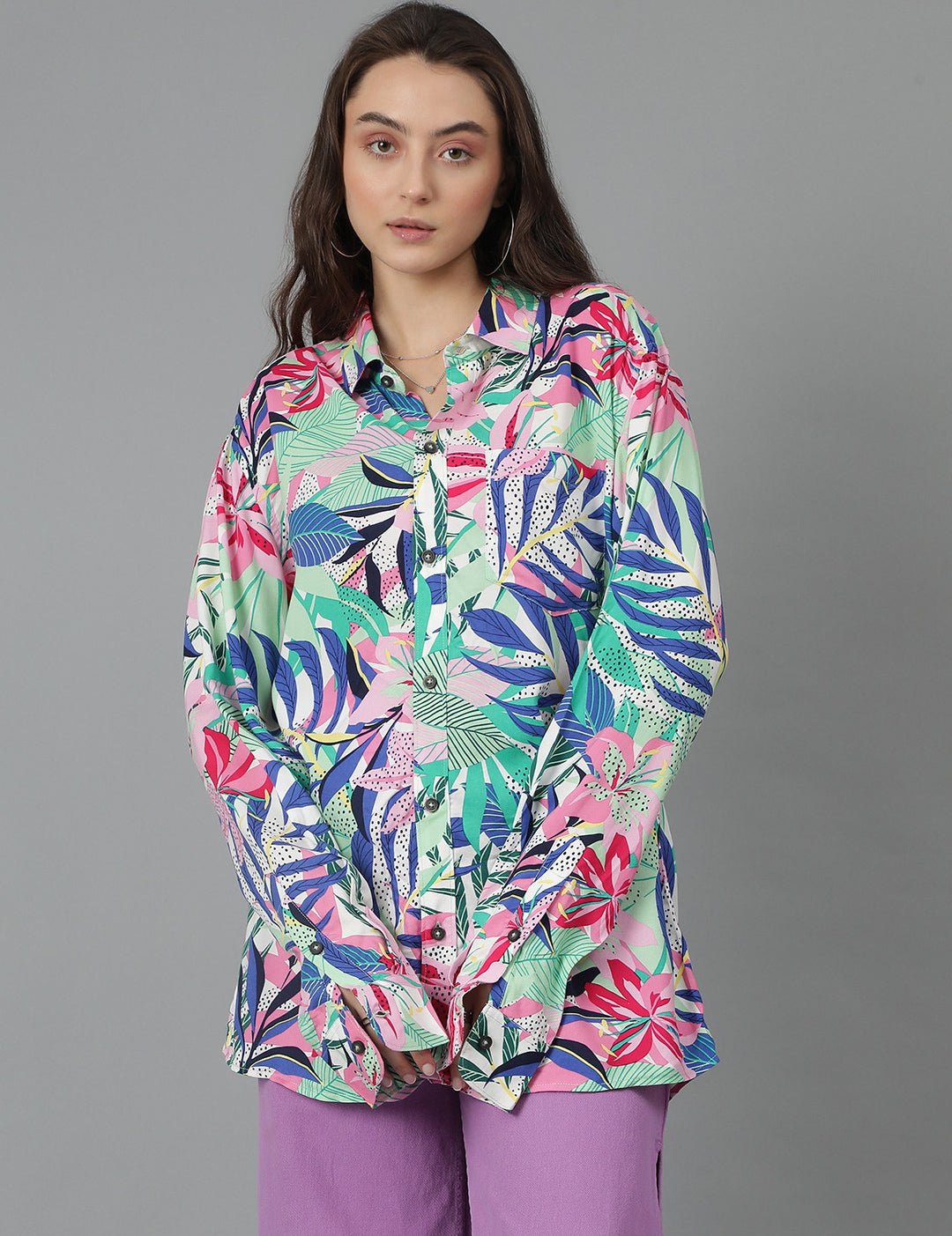 KOTTY Women Printed Casual Multicolor Shirt