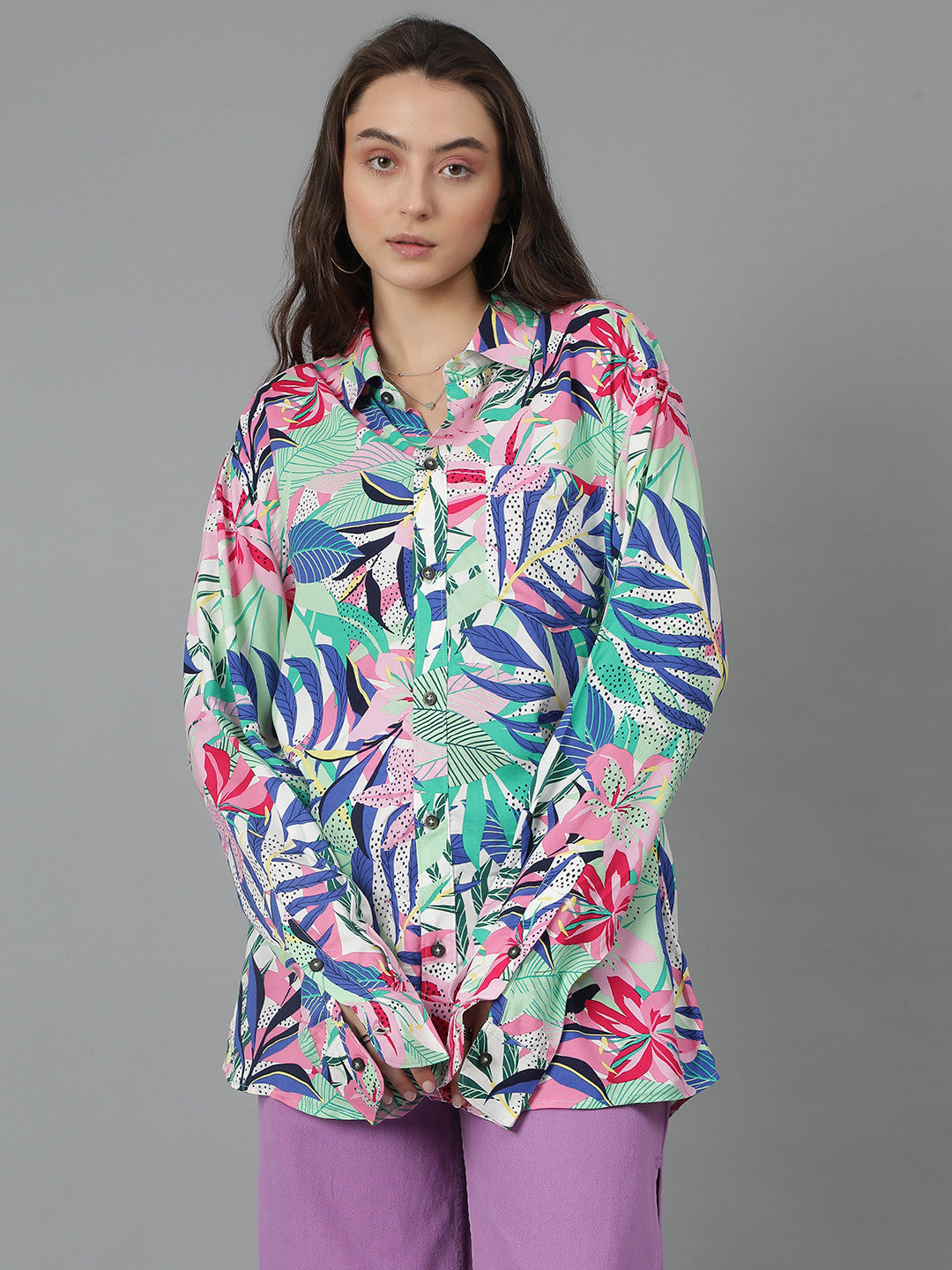 KOTTY Women Printed Casual Multicolor Shirt
