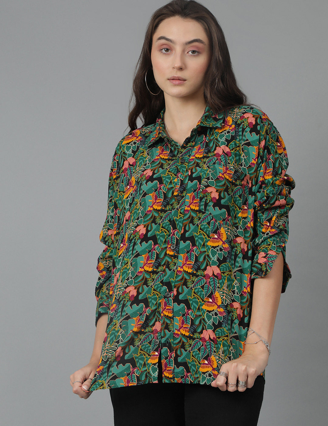 KOTTY Women Printed Casual Multicolor Shirt