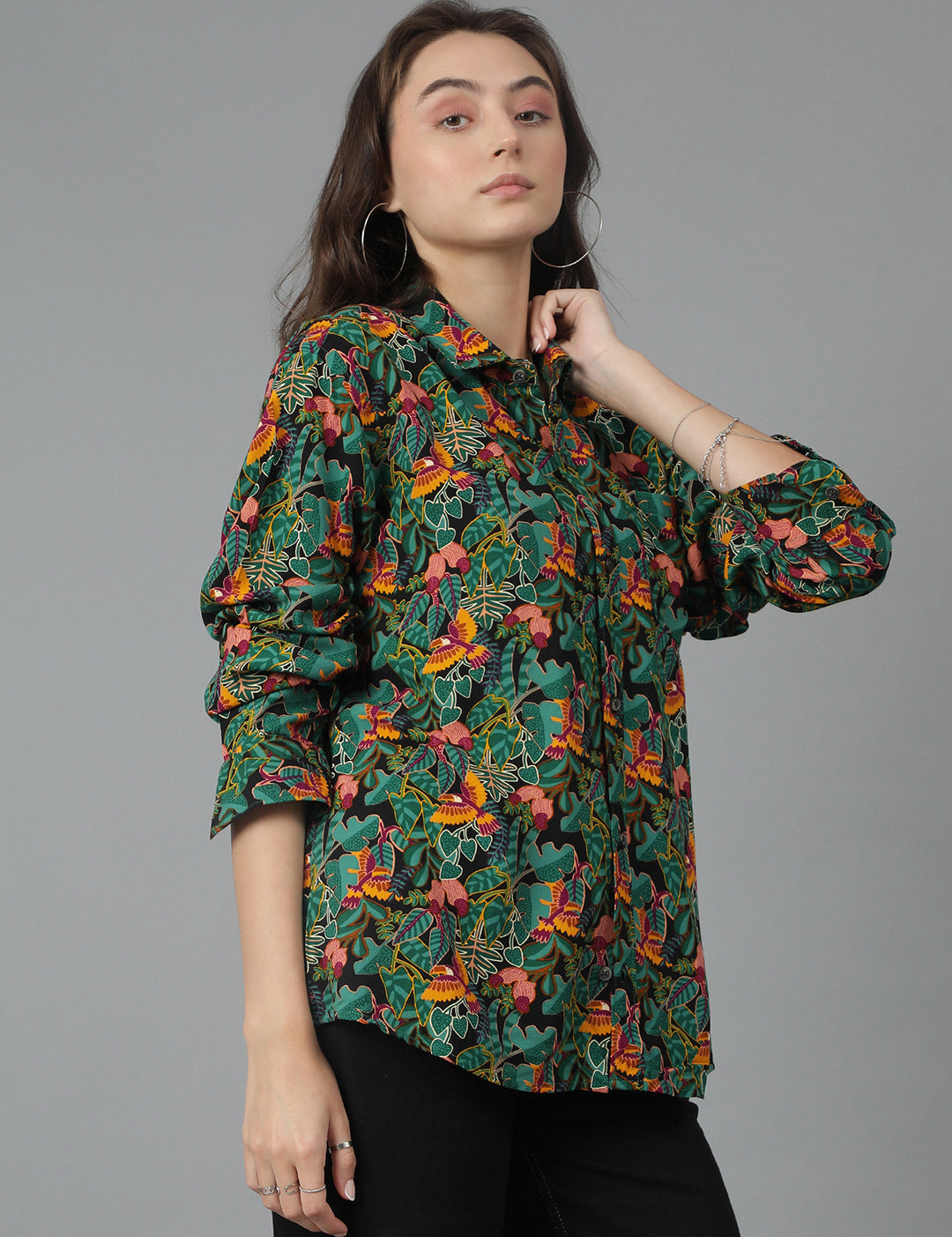 KOTTY Women Printed Casual Multicolor Shirt