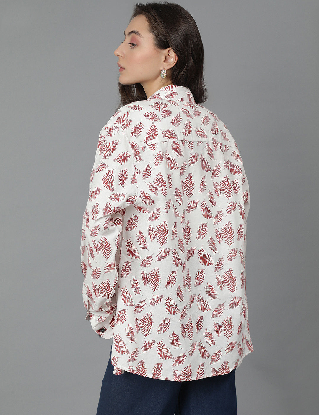 KOTTY Women Printed Casual White Shirt