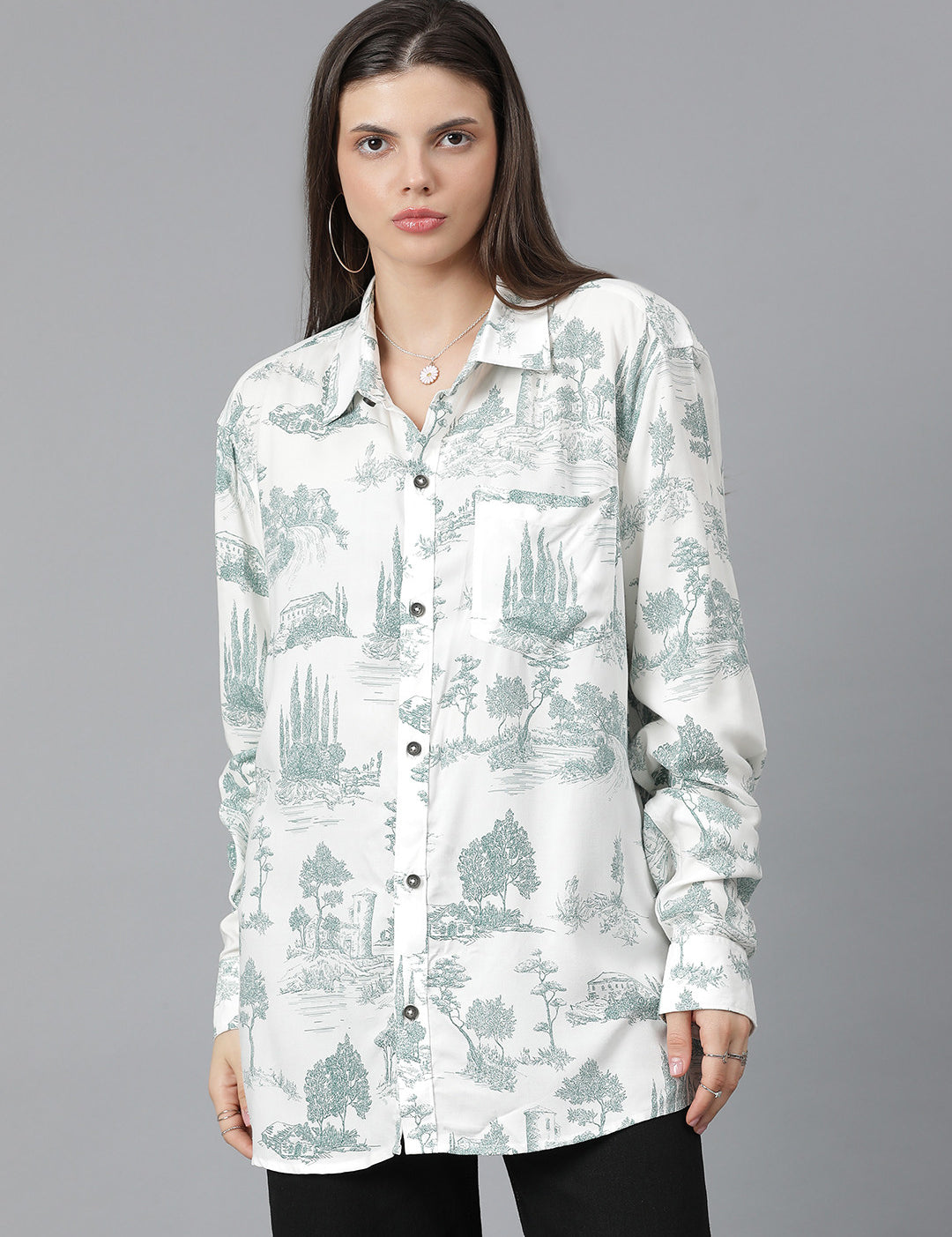 KOTTY Women Printed Casual Multicolor Shirt