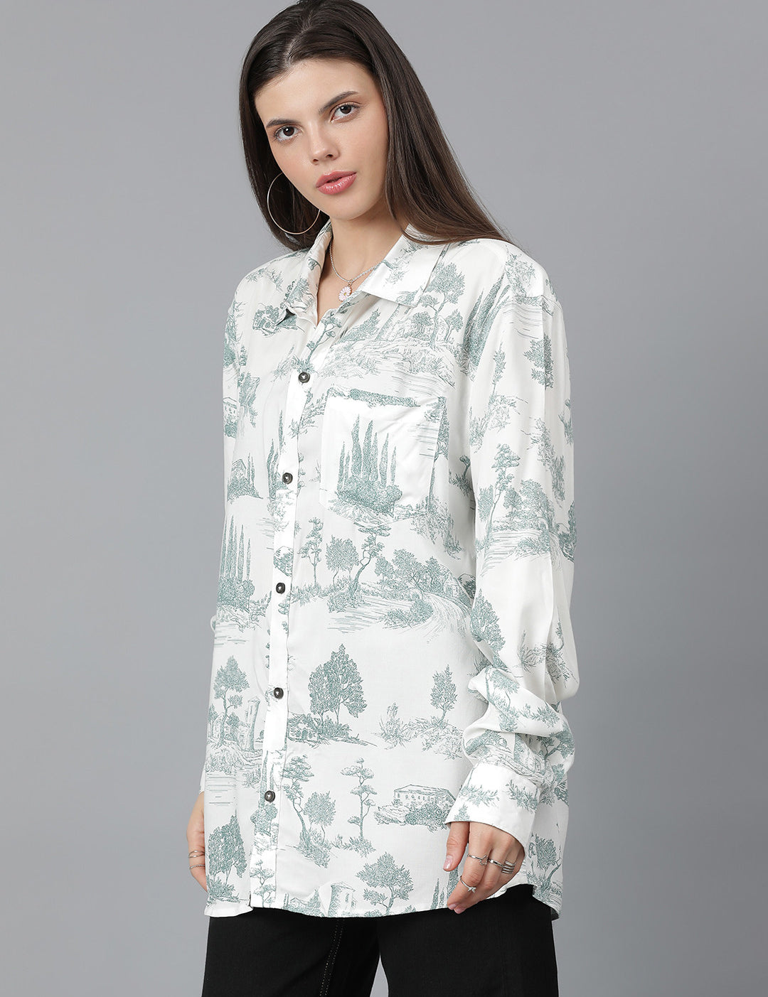 KOTTY Women Printed Casual Multicolor Shirt