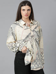 KOTTY Women Printed Casual Multicolor Shirt