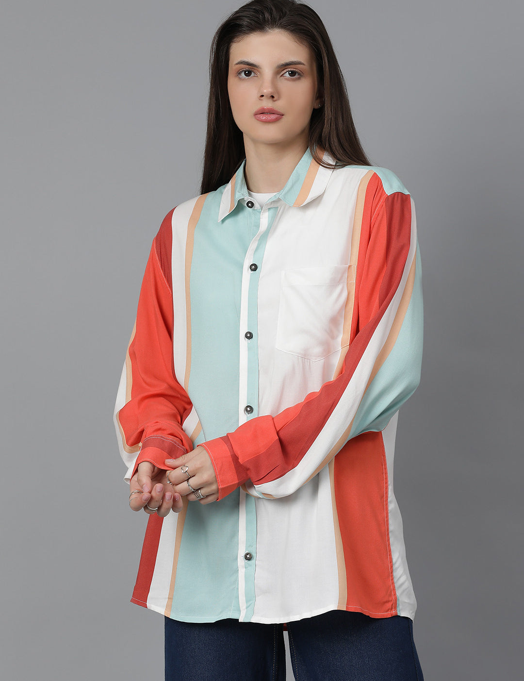 KOTTY Women Printed Casual Multicolor Shirt