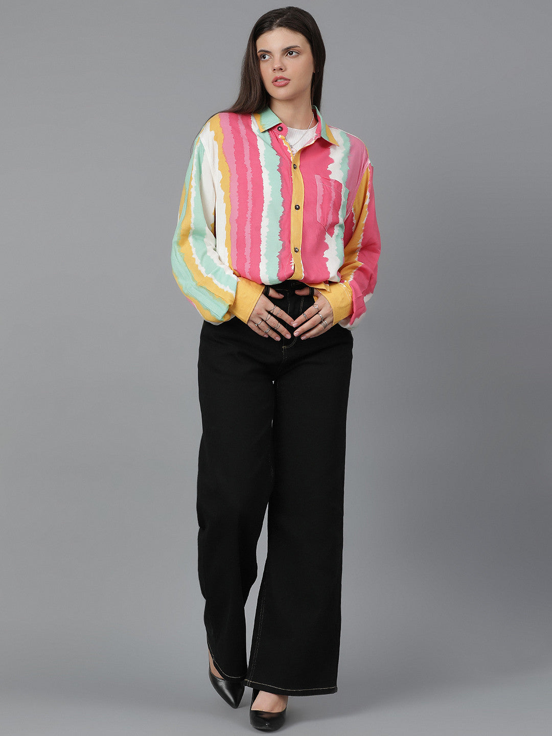 KOTTY Women Printed Casual Multicolor Shirt