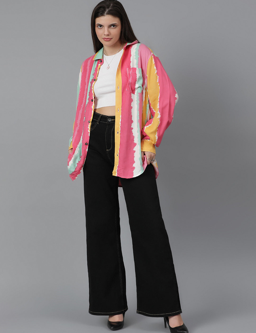 KOTTY Women Printed Casual Multicolor Shirt