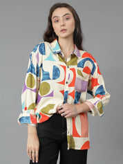 KOTTY Women Printed Casual Multicolor Shirt