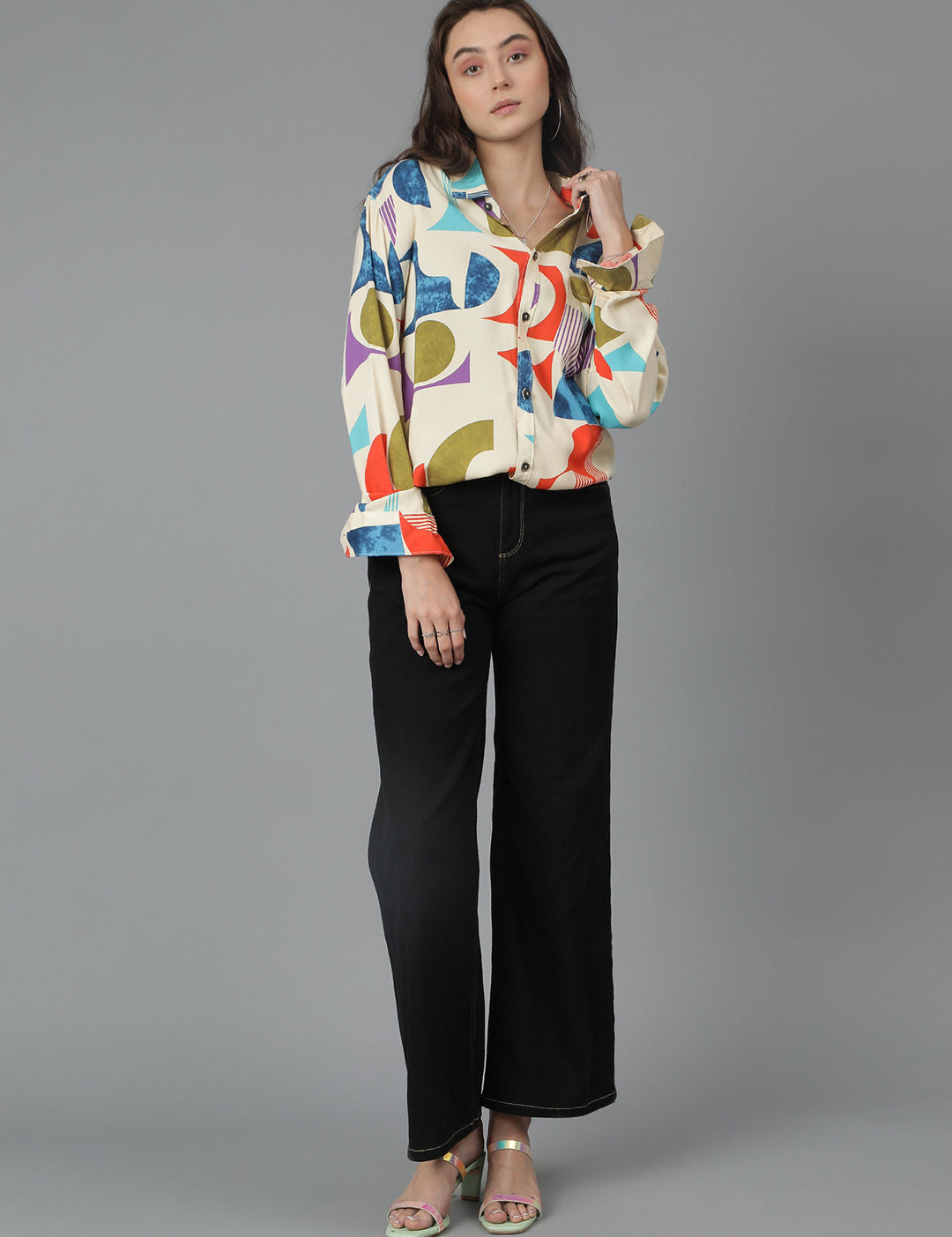 KOTTY Women Printed Casual Multicolor Shirt