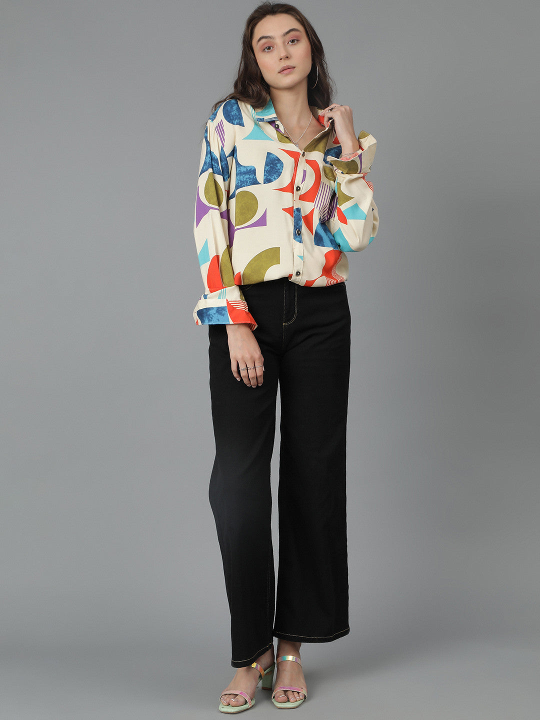 KOTTY Women Printed Casual Multicolor Shirt