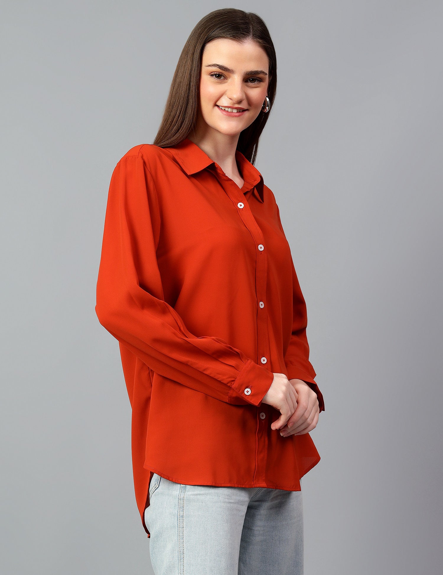 KOTTY Women Solid Casual Red Shirt