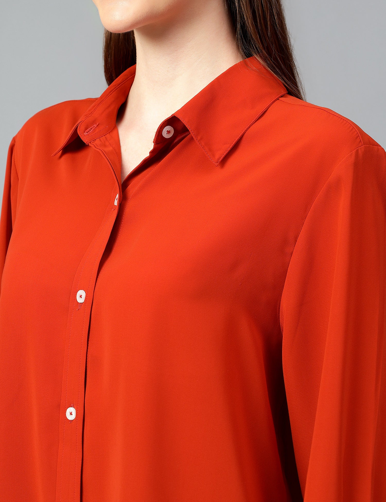 KOTTY Women Solid Casual Red Shirt