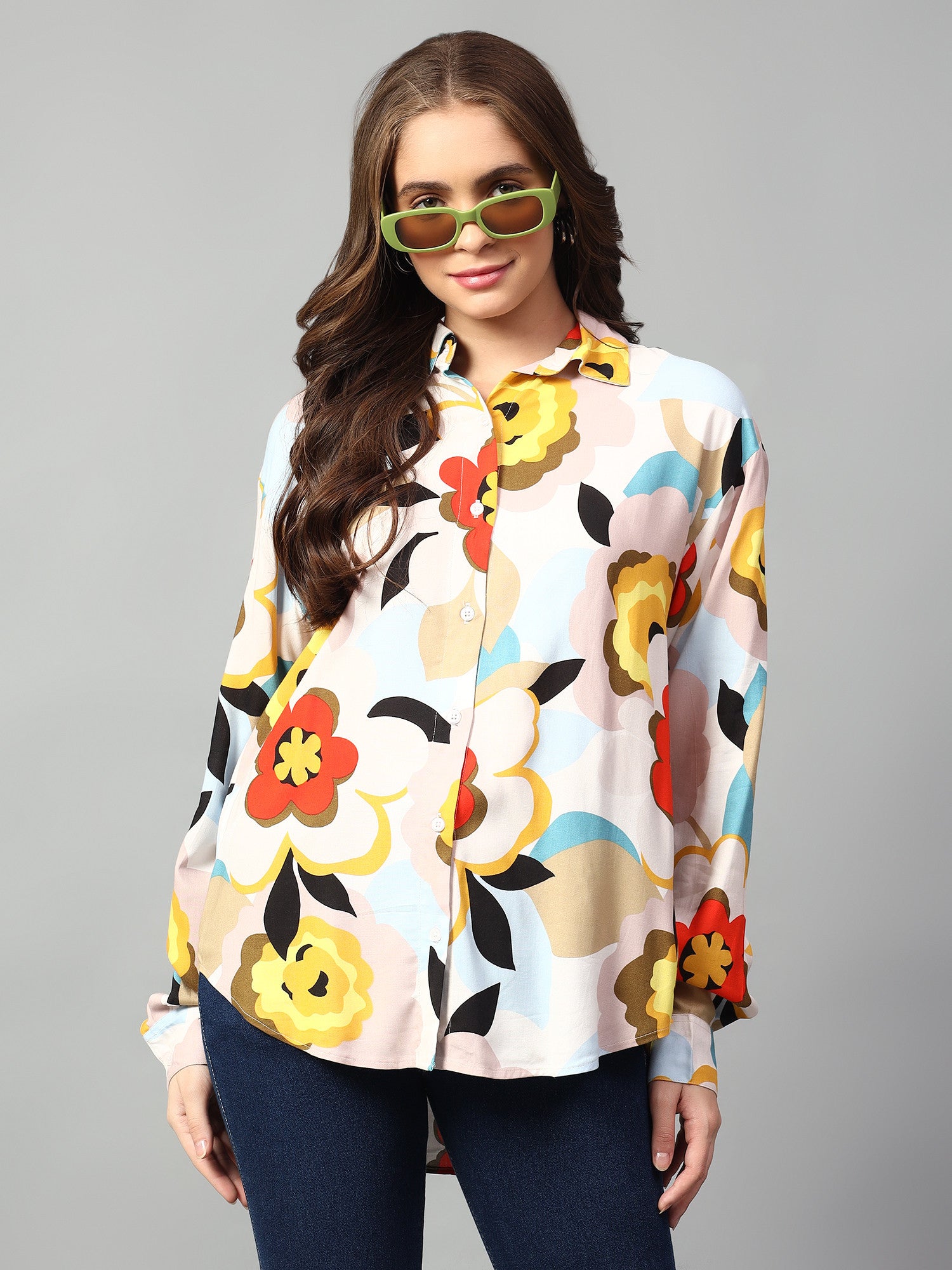 KOTTY Women Printed Casual Multicolor Shirt