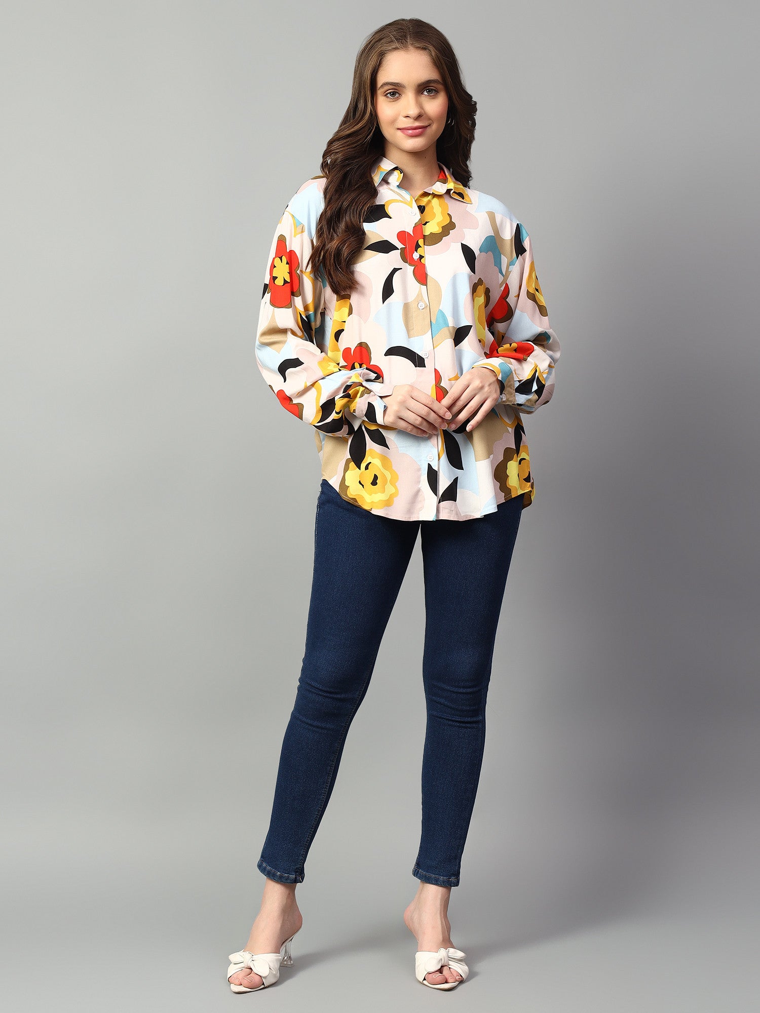 KOTTY Women Printed Casual Multicolor Shirt