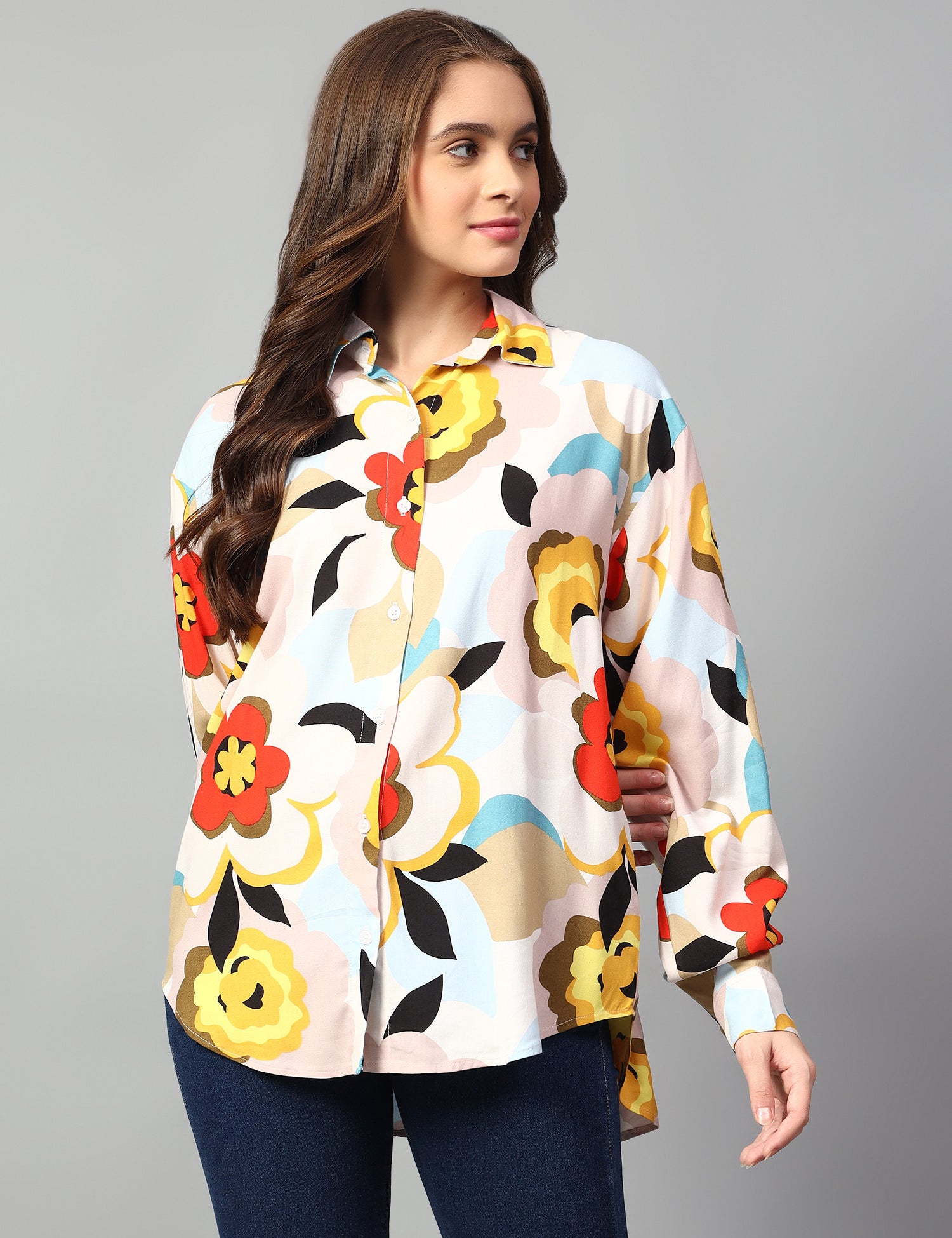 KOTTY Women Printed Casual Multicolor Shirt