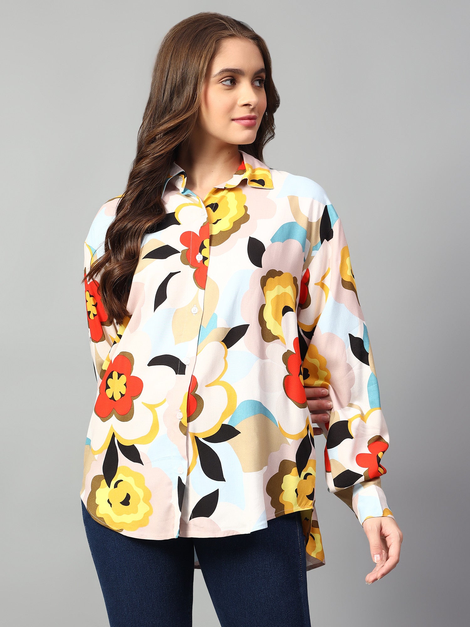 KOTTY Women Printed Casual Multicolor Shirt