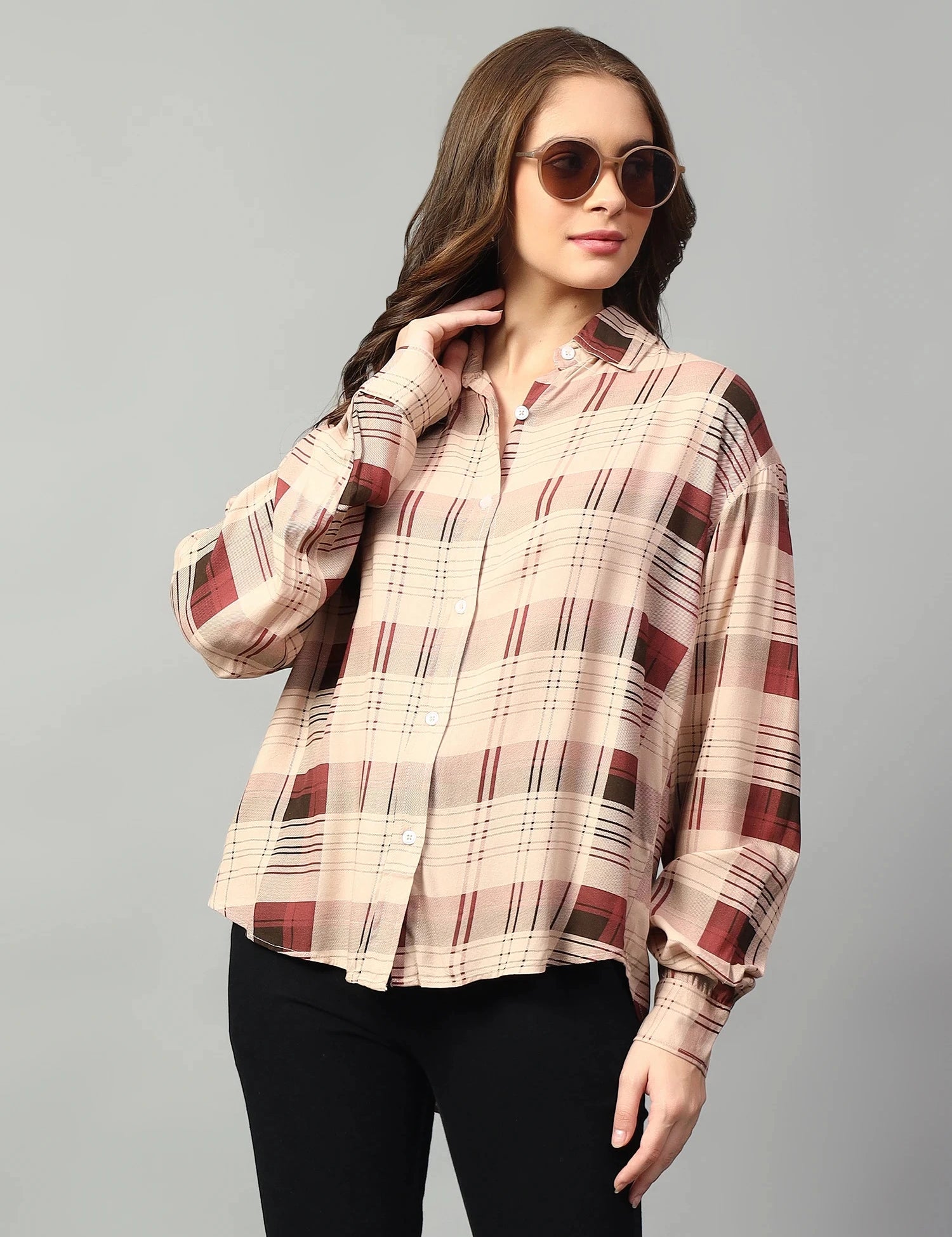 KOTTY Women Checkered Casual Multicolor Shirt
