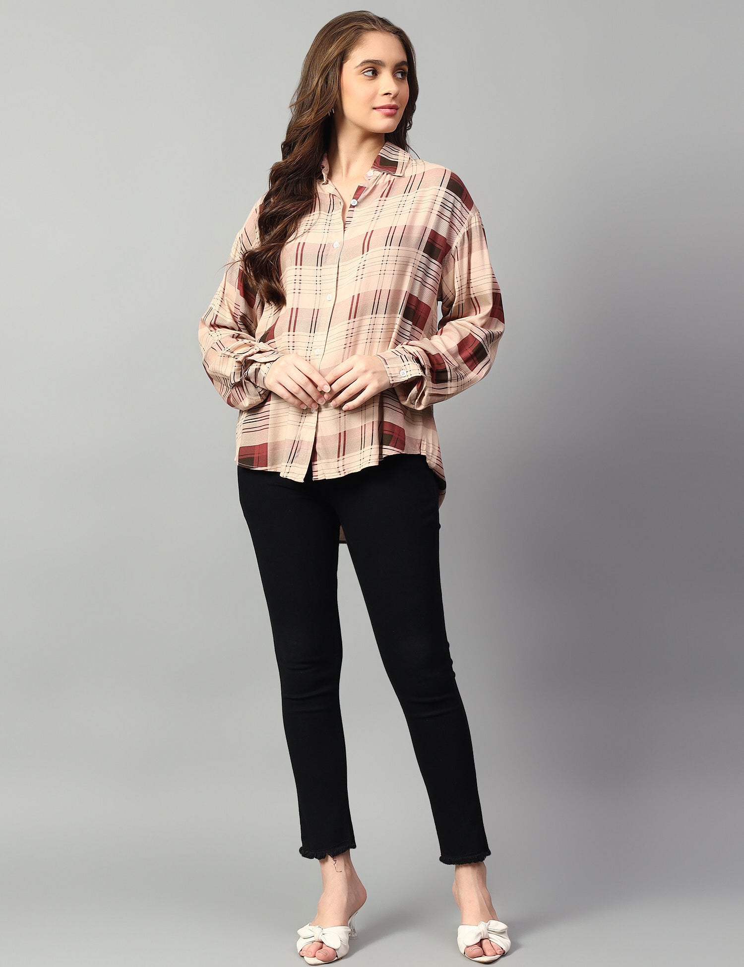 KOTTY Women Checkered Casual Multicolor Shirt