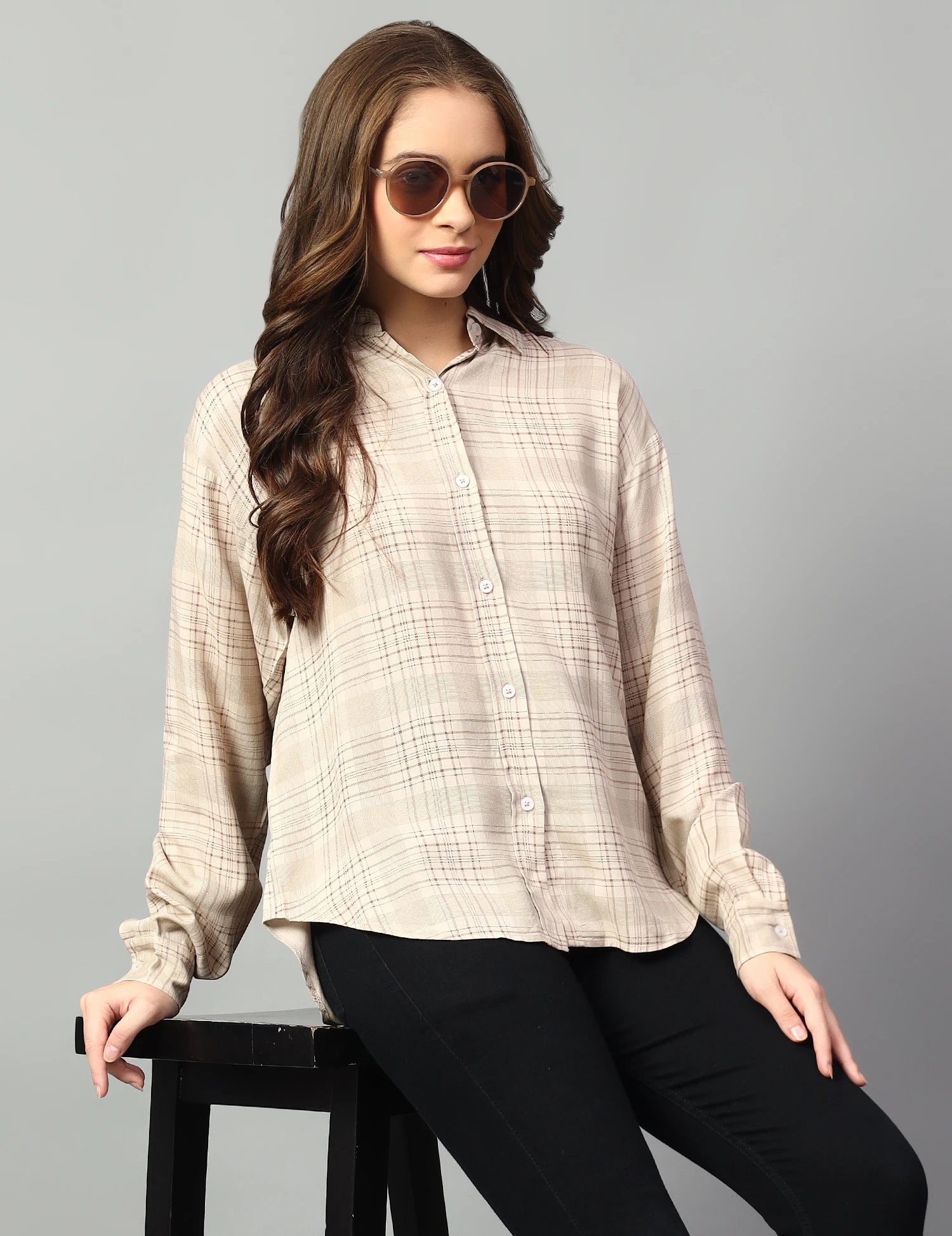 KOTTY Women Checkered Casual Multicolor Shirt