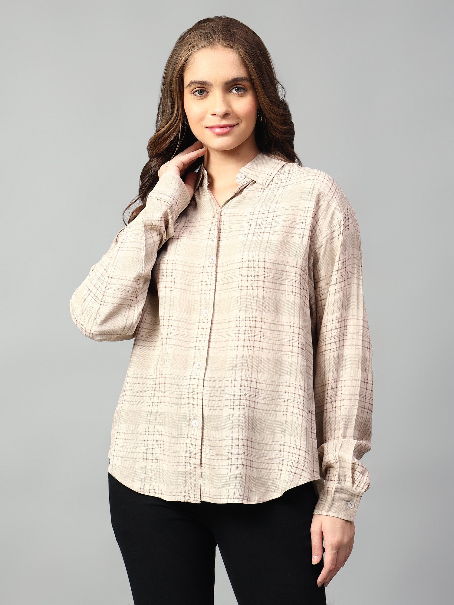 KOTTY Women Checkered Casual Multicolor Shirt