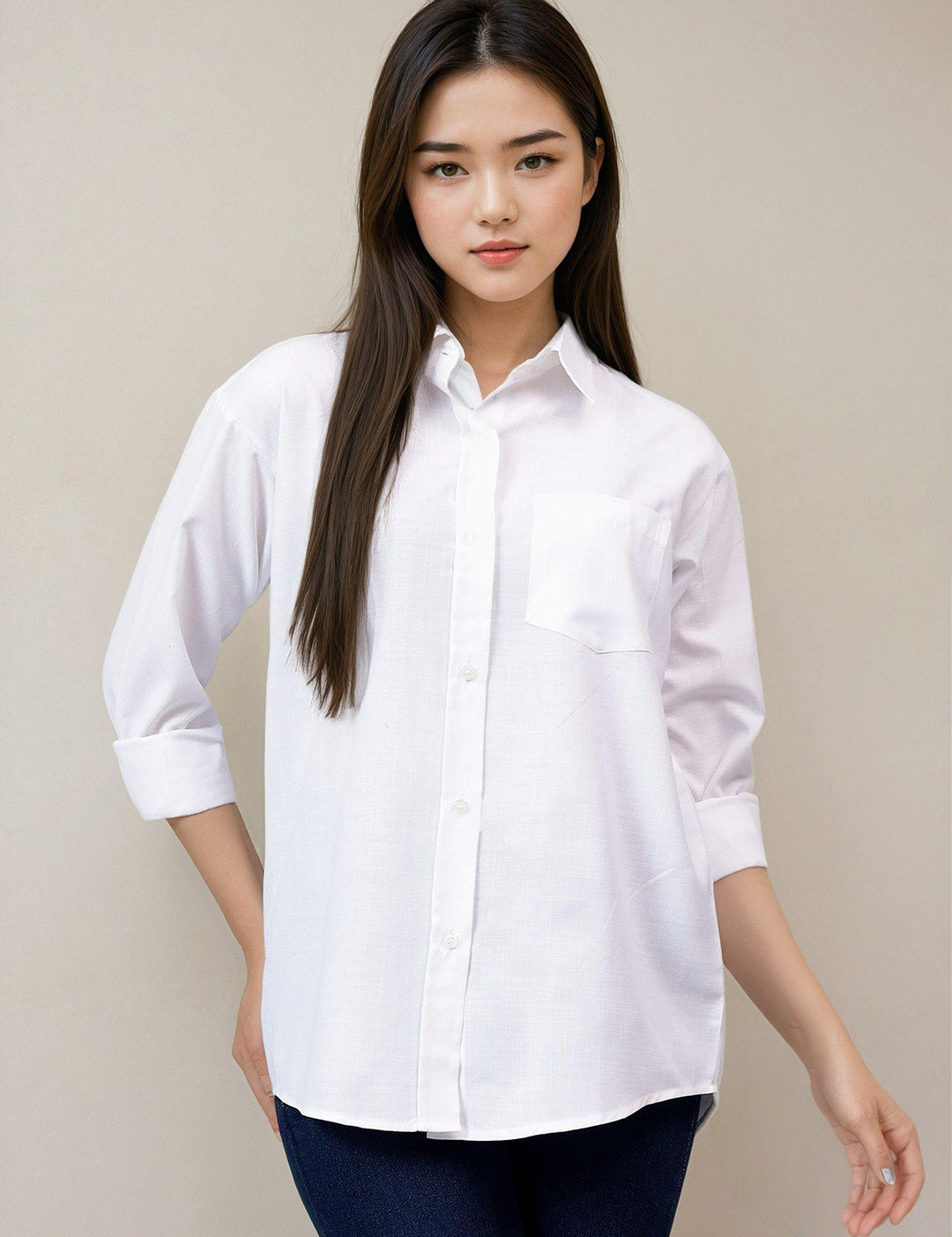 KOTTY Women Solid Casual White Shirt