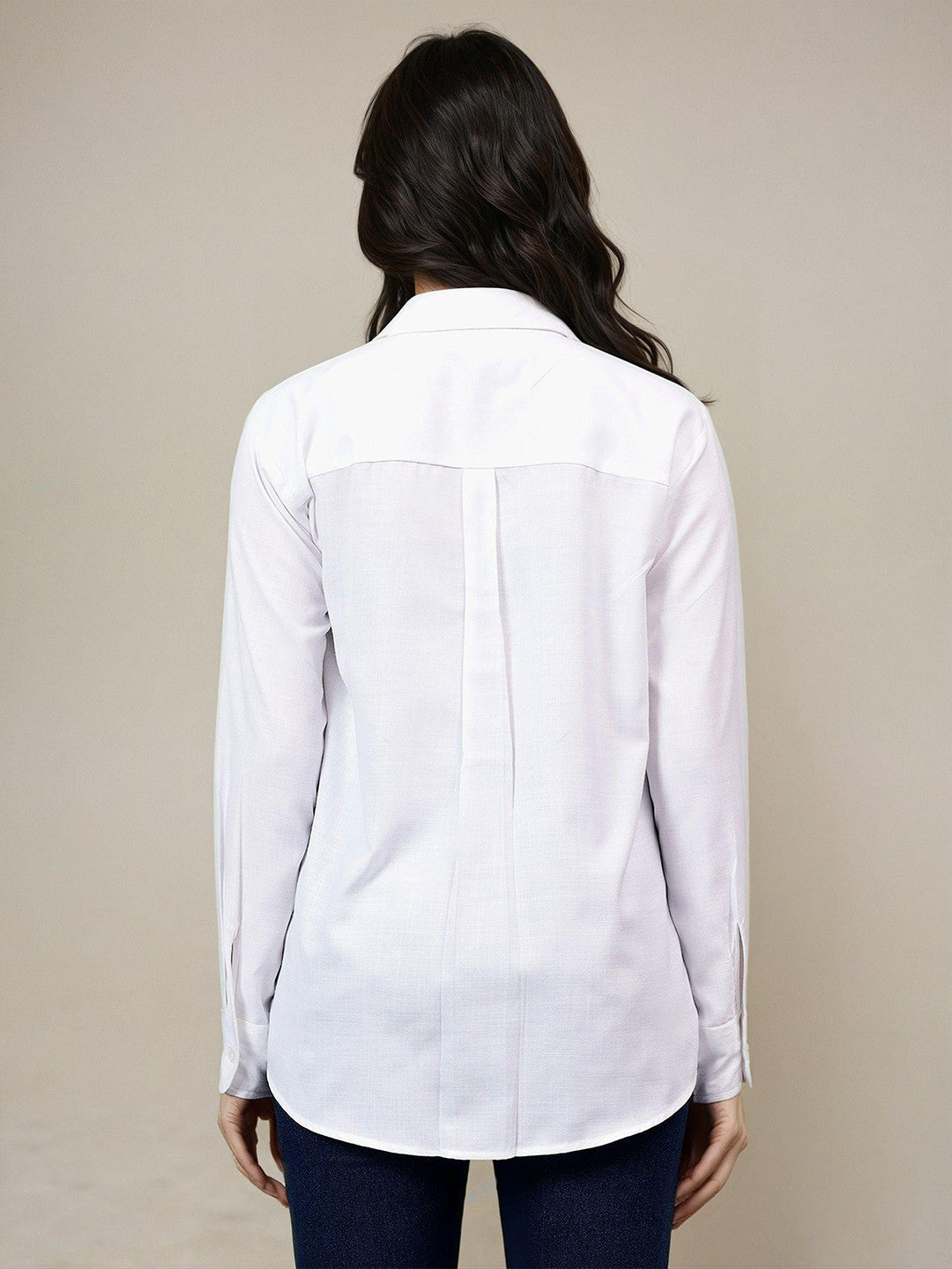 KOTTY Women Solid Casual White Shirt