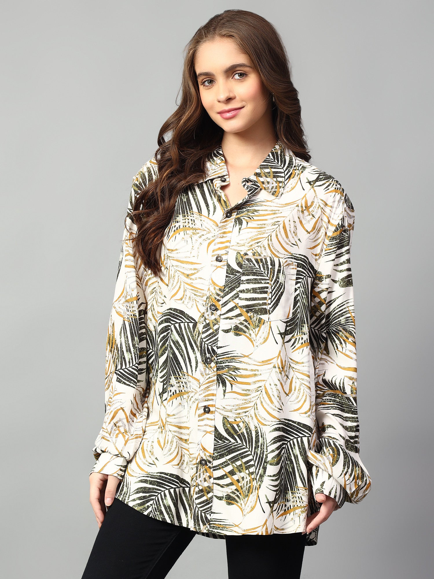 KOTTY Women Printed Casual Multicolor Shirt
