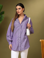 KOTTY Women Printed Casual Grey Shirt