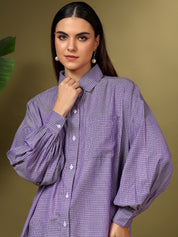 KOTTY Women Printed Casual Grey Shirt