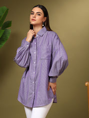KOTTY Women Printed Casual Grey Shirt