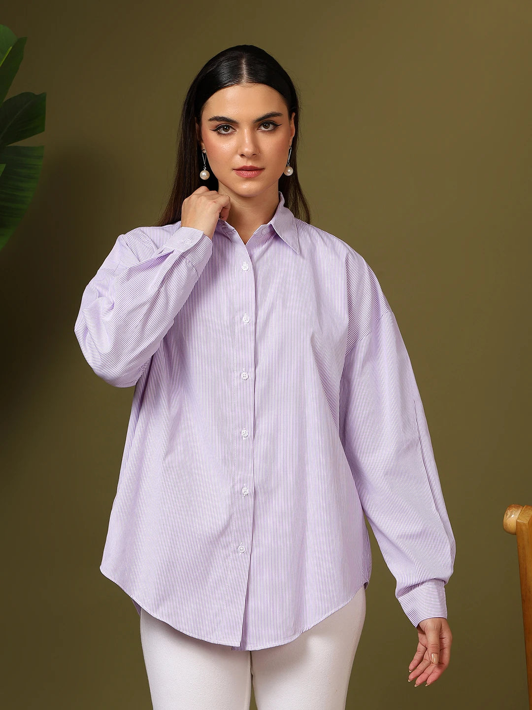 Kotty Women Regular Fit Printed Spread Collar Casual Shirt