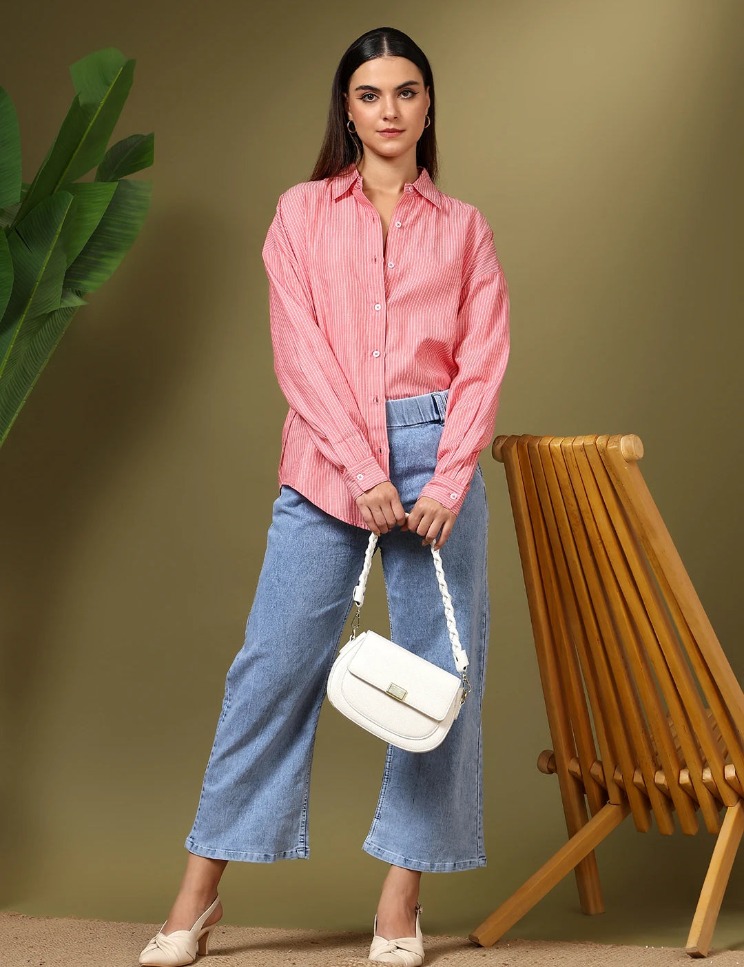 Kotty Women Regular Fit Printed Spread Collar Casual Shirt