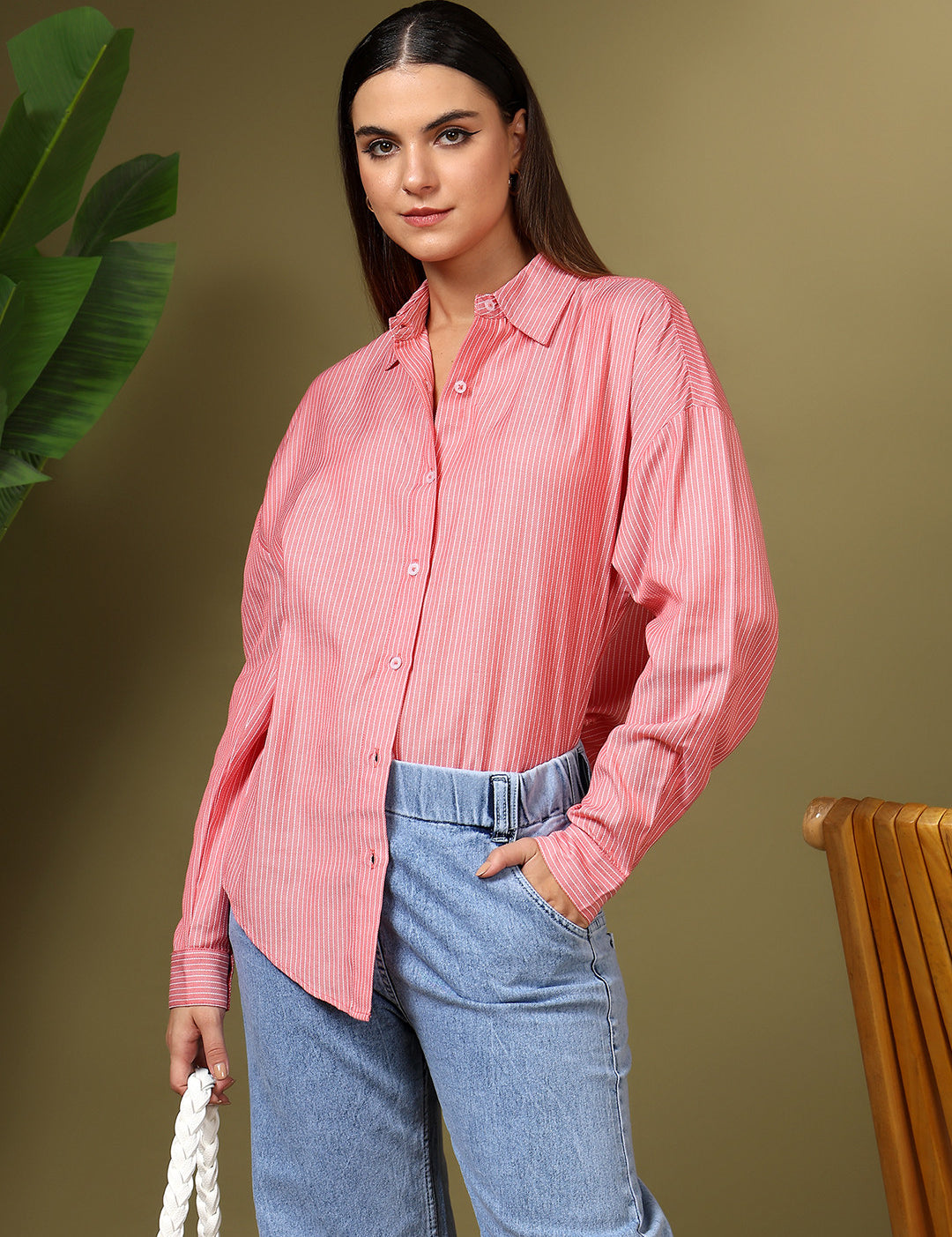 Kotty Women Regular Fit Printed Spread Collar Casual Shirt