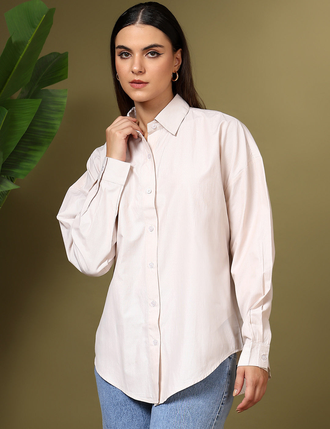 Kotty Women Regular Fit Printed Spread Collar Casual Shirt