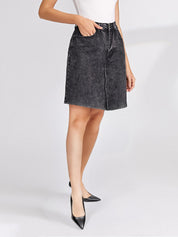 KOTTY Solid Women Regular Grey Skirt 