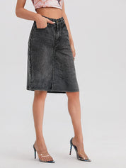 KOTTY Solid Women Regular Grey Skirt 