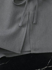 Women's High-Waist Bow Detail Skort Short Skirt
