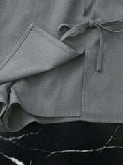 Women's High-Waist Bow Detail Skort Short Skirt