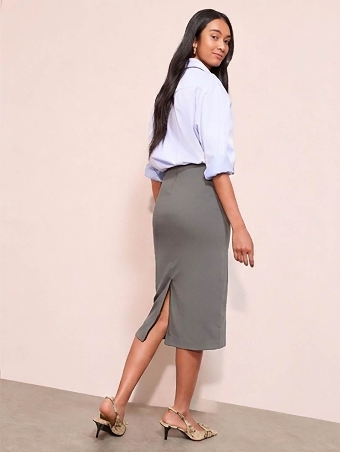Women High Waist A Line Skirt