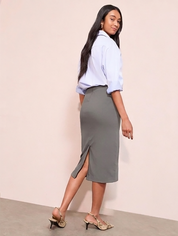Women High Waist A Line Skirt
