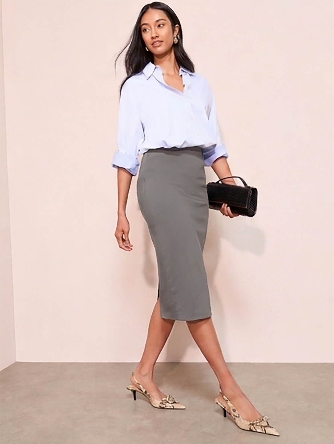Women High Waist A Line Skirt