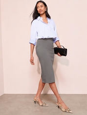 Women High Waist A Line Skirt
