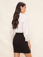 Women High Waist A Line Skirt